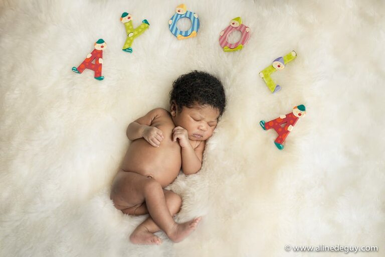 prénom ayoola, photo bébé noir, photographe nouveau né 91