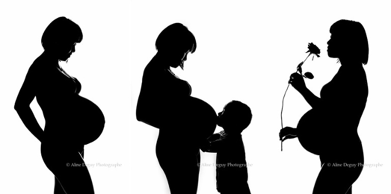 photographe, spécialiste, ombres chinoises, grossesse, maternité, femme enceinte, Aline Deguy