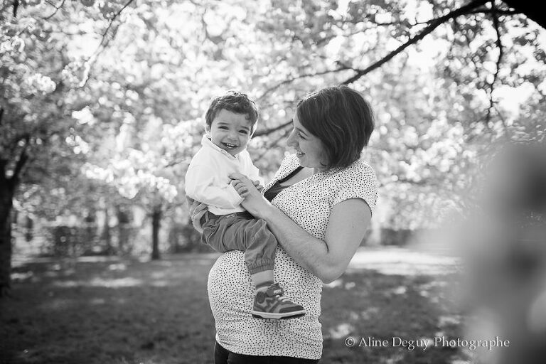 photo famille, enfant, grossesse, femme enceinte