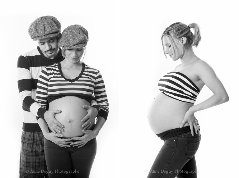 photographe, couple, studio, grossesse, paris, aline deguy
