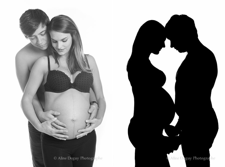 Photographe, couple, femme enceinte, famille, studio, 92