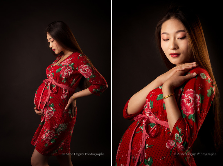 Photographe professionnelle, portrait, Paris, Studio, Aline Deguy, Grossesse, femme enceinte