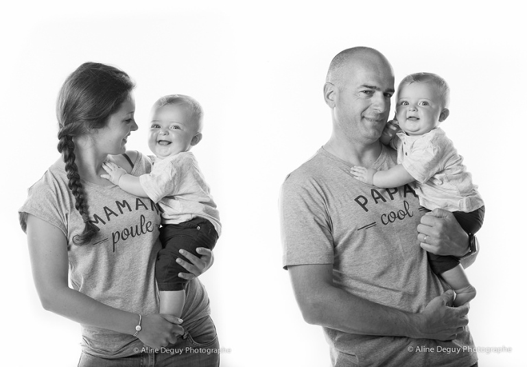 photo de famille, studio, Paris, Nanterre, Puteaux, Suresnes, Boulogne, Neuilly , Courbevoie, 92, Hauts de Seine,  Paris, Emoi Emoi, Tee shirt maman poule, Tee shirt papa cool, studio, Paris, vêtements, grossesse