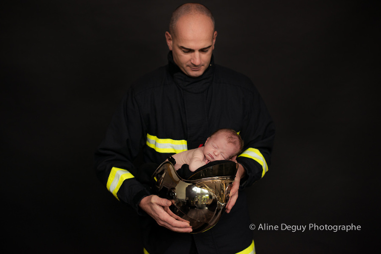 pompier, Paris, Photo, Photographe professionelle, Studio, Bébé, Naissance