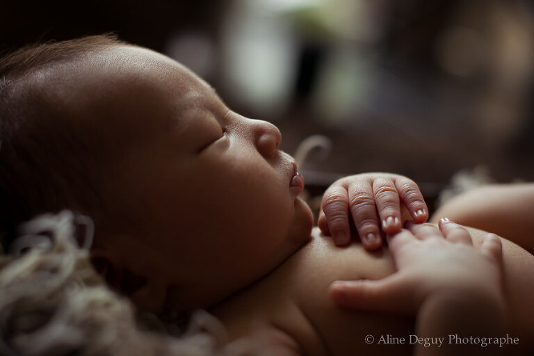 Photo, profil, asiatique, bébé, studio, Aline Deguy