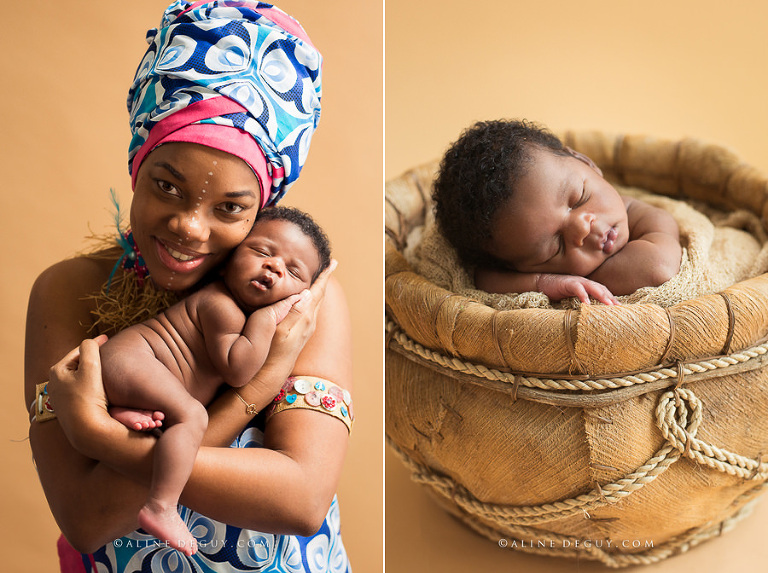 Photographe nouveau-né Paris, Aline Deguy, bébé, femme africaine, Afrique, naissance , Anne Geddes
