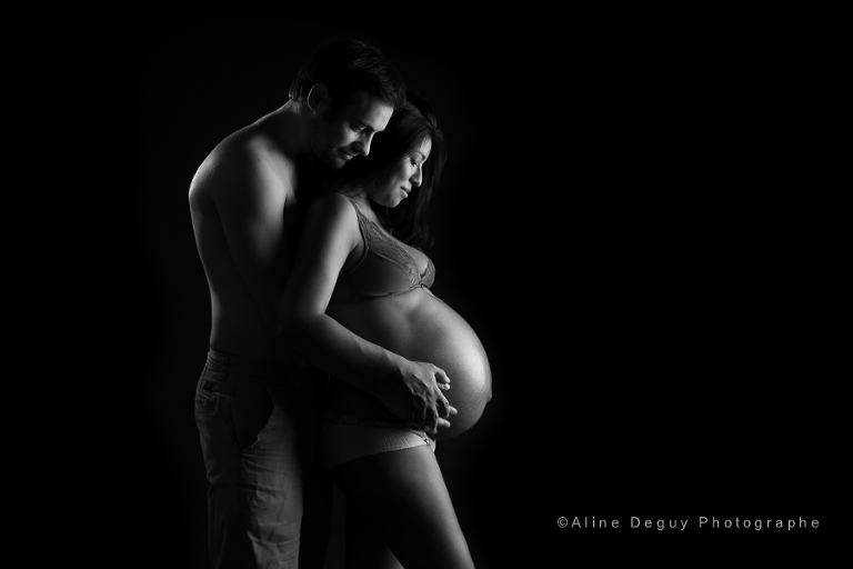 Photographe couple, nu artistique, prégnant