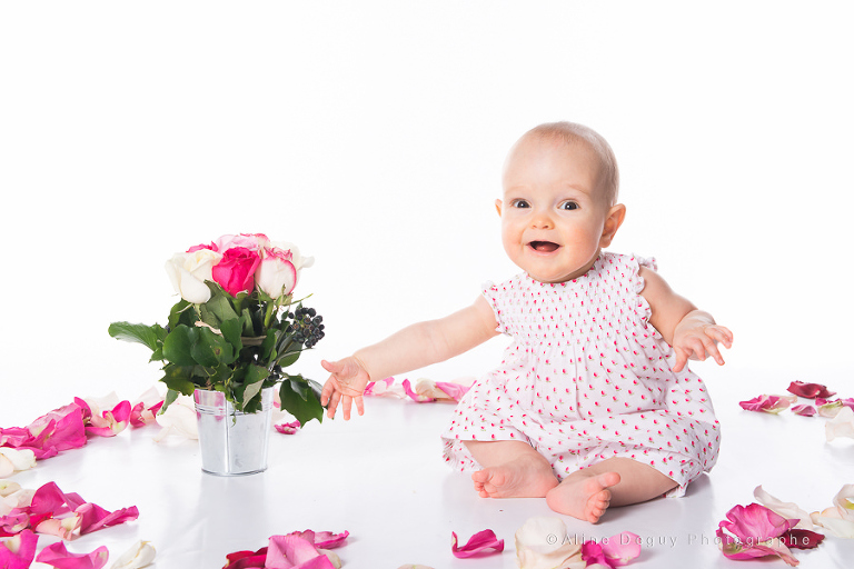 prénom Rose, bébé, Séance photo en studio, shooting, studio de photo à Paris