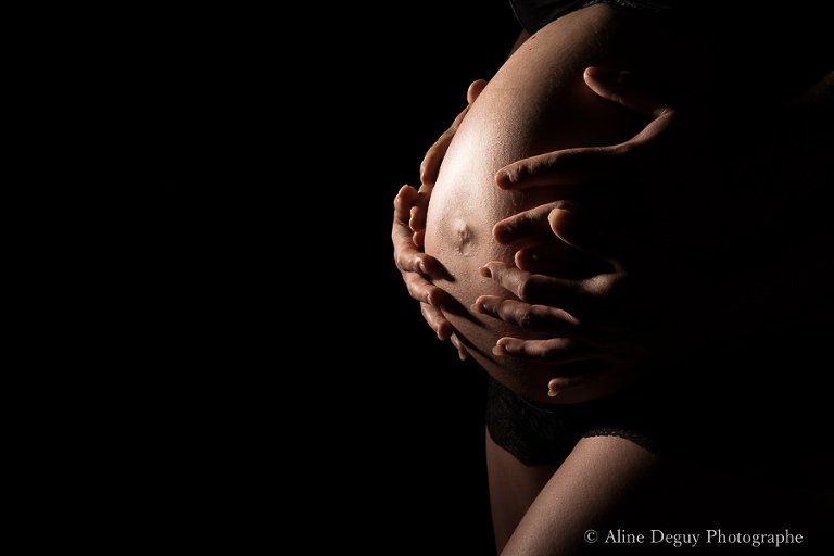 photo de couple, grossesse, studio