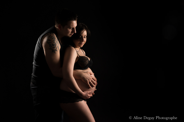 photo couple, studio, photographe femme enceinte paris