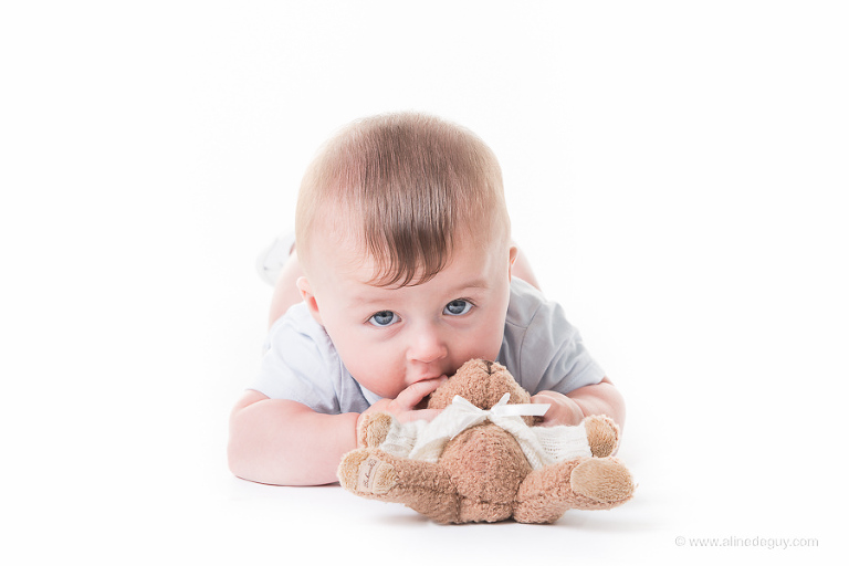 photo bébé, doudou, pub