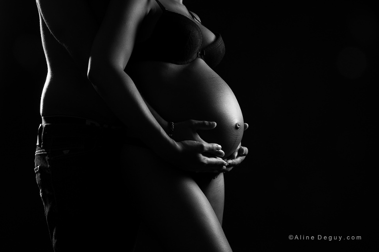 photo studio grossesse, Photographe femme enceinte aline deguy