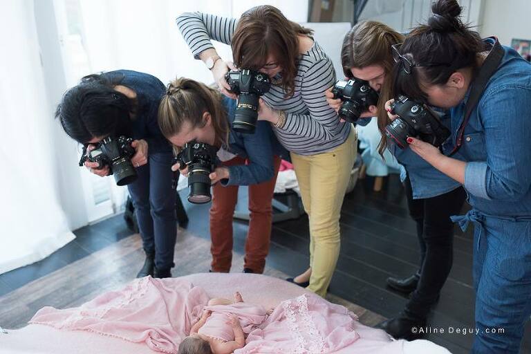workshop newborn posing paris, aline deguy, formation photo bébé, stage photographe
